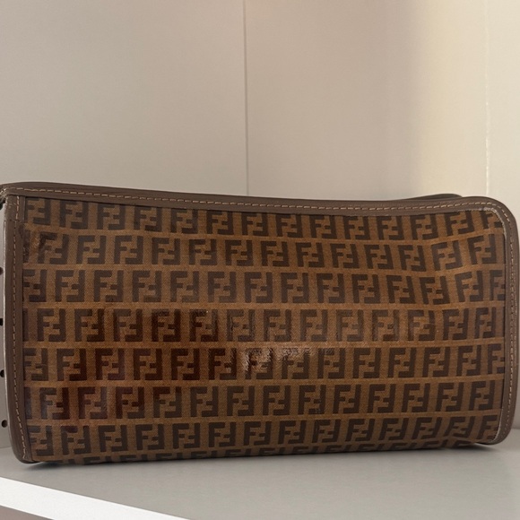 Fendi Tan Monogram Clutch/Pouch with COA - Picture 2 of 12